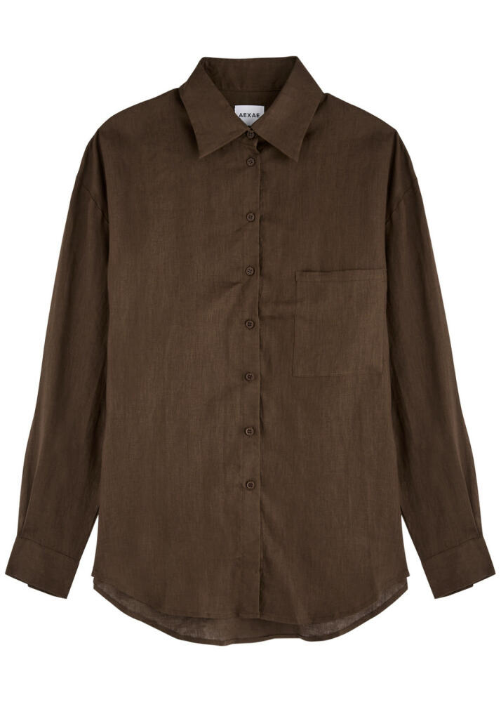 Aexae Linen Shirt - Brown Cover