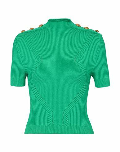 Balmain Woman Top Green Viscose, Polyester Cover