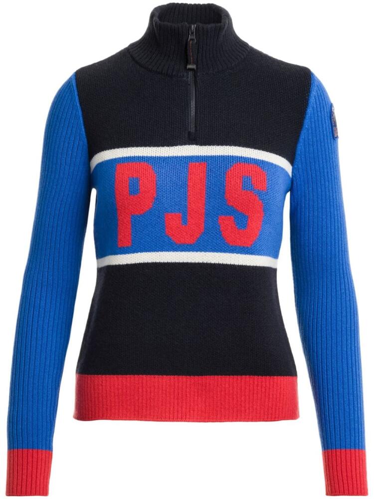 Parajumpers intarsia-knit logo jumper - Blue Cover