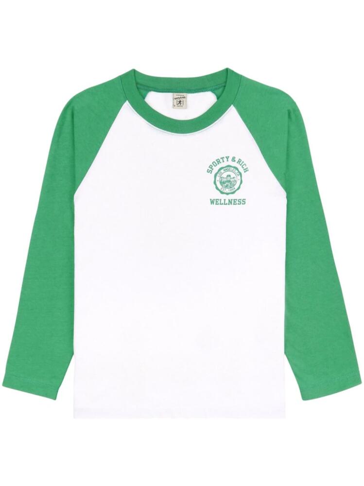 Sporty & Rich Emblem logo-print T-shirt - Green Cover