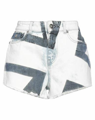 John Richmond Woman Denim shorts Blue Cotton Cover