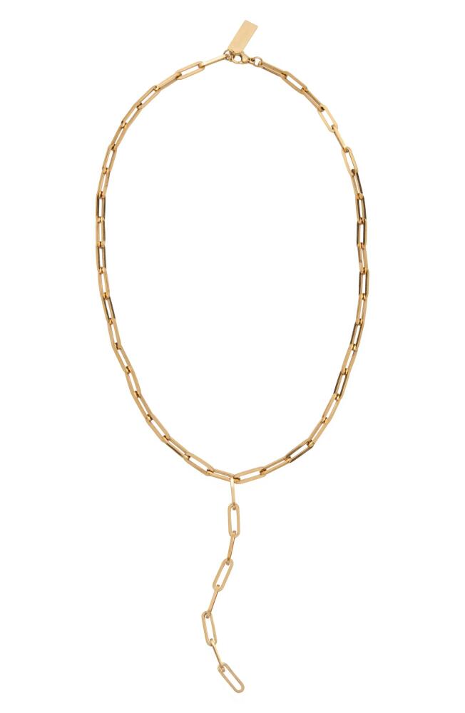 st. Moran Paper Clip Chain Y-Necklace in Gold Cover