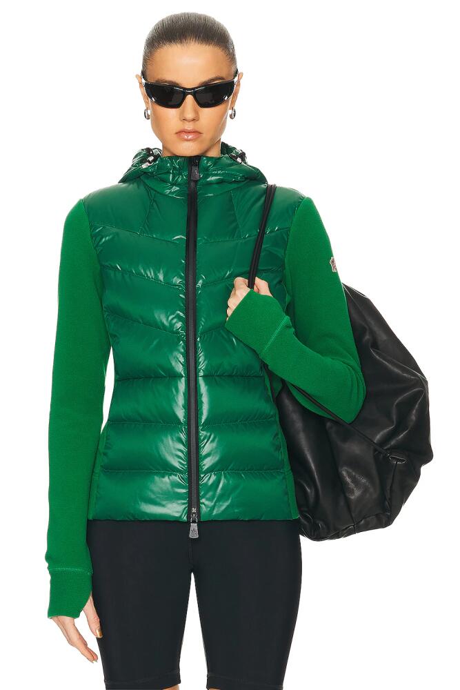 Moncler Grenoble Zip Up Cardigan in Green Cover