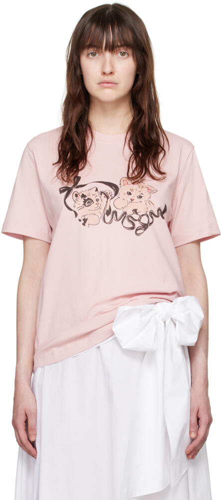 MSGM Pink Kitten T-Shirt Cover