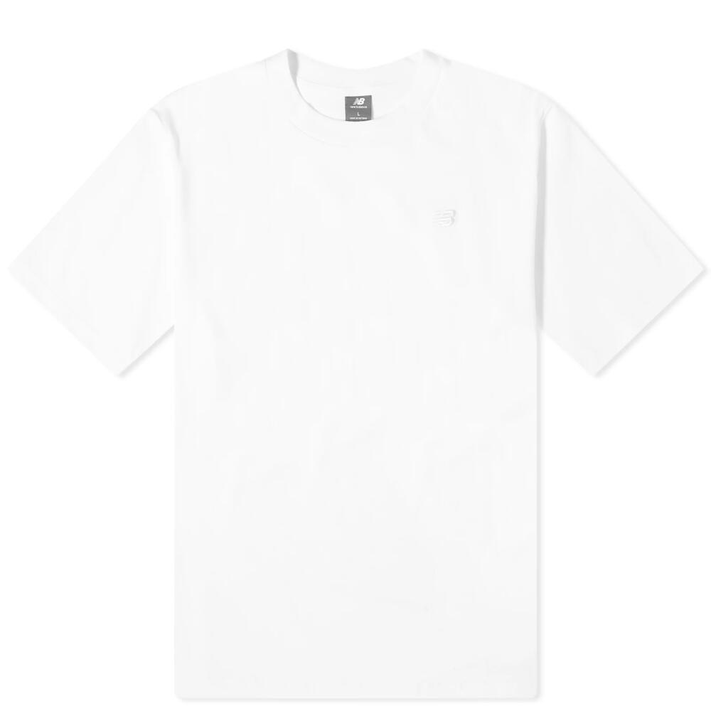 New Balance Men's NB Athletics Cotton T-Shirt in White Cover