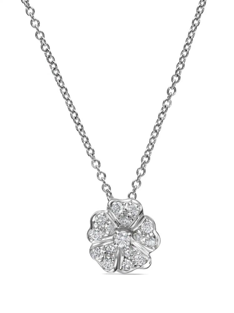 LEO PIZZO 18kt white gold Floral diamond necklace - Silver Cover