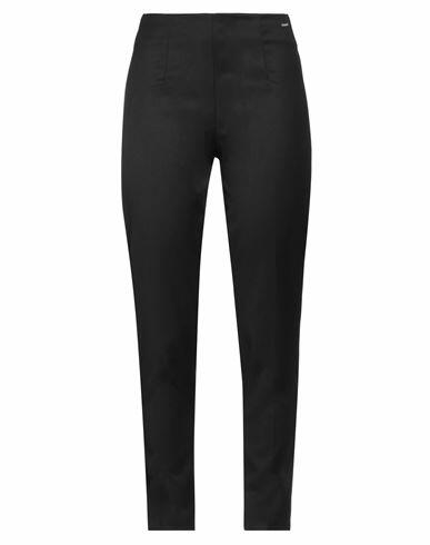 Mdm Mademoiselle Du Monde Woman Pants Black Polyester, Viscose, Elastane Cover