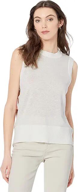 Ted Baker Tamian Woven Back Knit Tank Top (White) Women's Clothing Cover