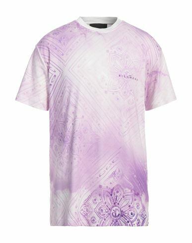 John Richmond Man T-shirt Lilac Cotton Cover