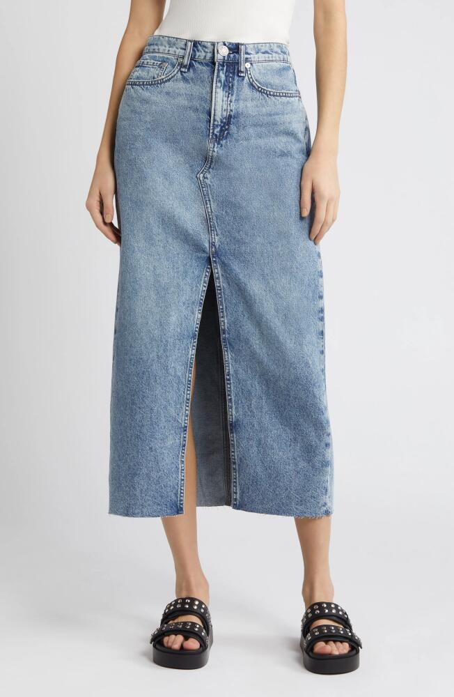 rag & bone Clara Denim Midi Skirt in Elle Cover