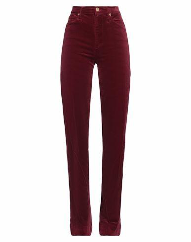 7 For All Mankind Woman Pants Burgundy Cotton, Modal, Elastomultiester, Elastane Cover