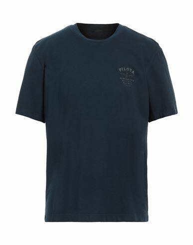 Aeronautica Militare Man T-shirt Midnight blue Cotton Cover