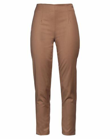 Mdm Mademoiselle Du Monde Woman Pants Camel Polyester, Viscose, Elastane Cover