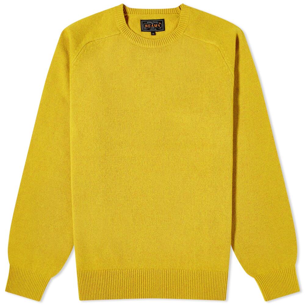 Beams Plus Men's 9G Crew Knit in Mustard Cover