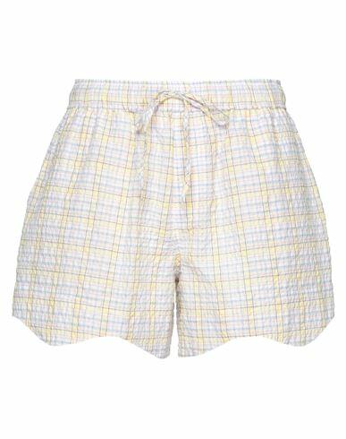 Ganni Woman Shorts & Bermuda Shorts Yellow Organic cotton, Recycled polyester, Polyamide Cover