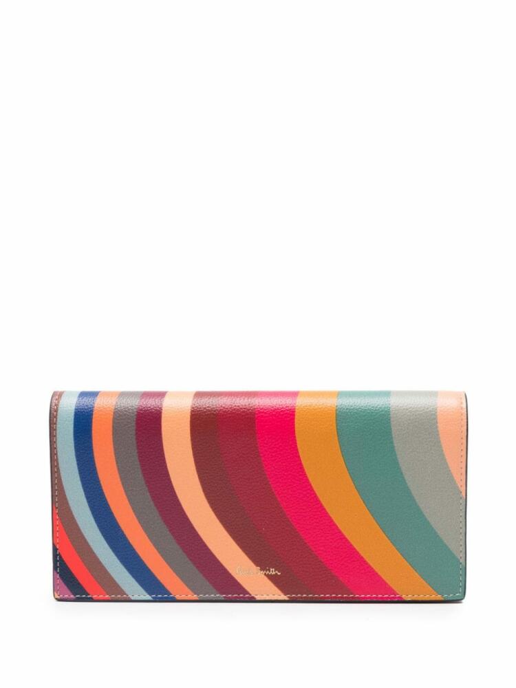 Paul Smith rainbow-motif leather wallet - Pink Cover