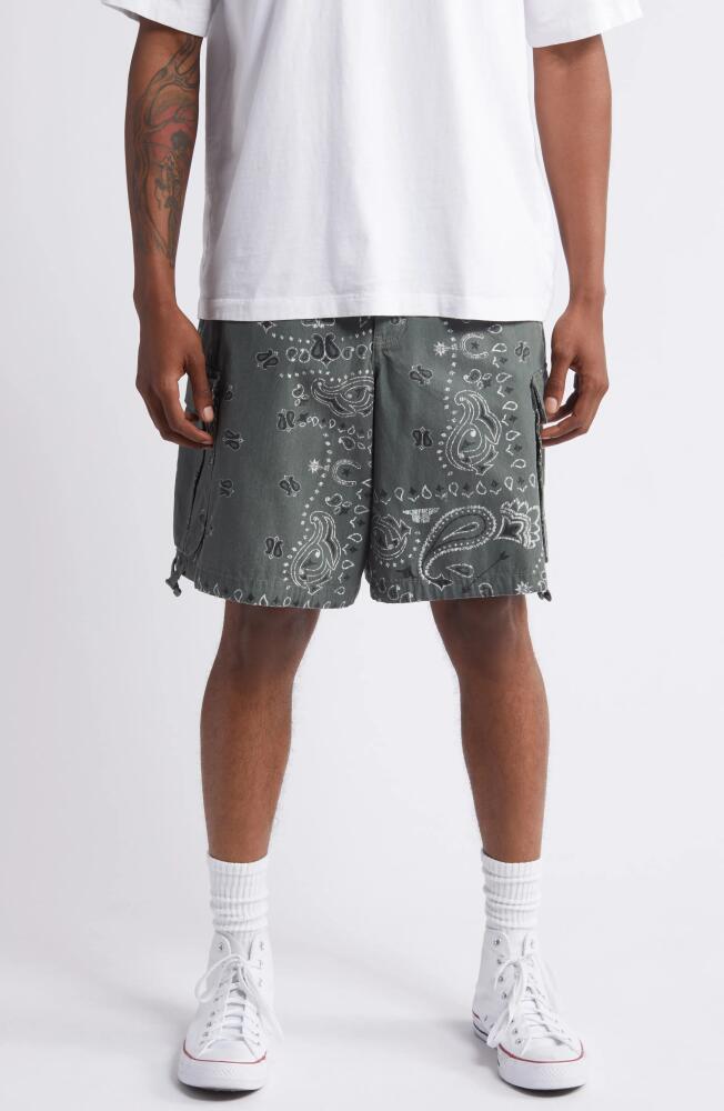 Elwood Baggy Cargo Shorts in Bandana Cover