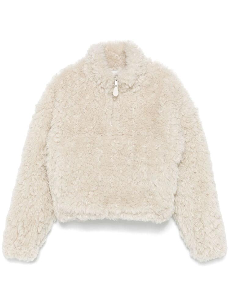 ENTIRE STUDIOS Fluffy Quarter Zip jacket - White Cover