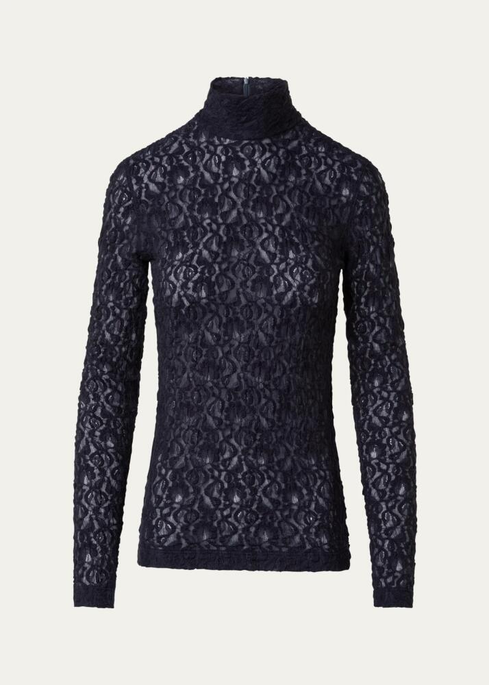 Akris punto Stretch Cotton Lace Top Cover