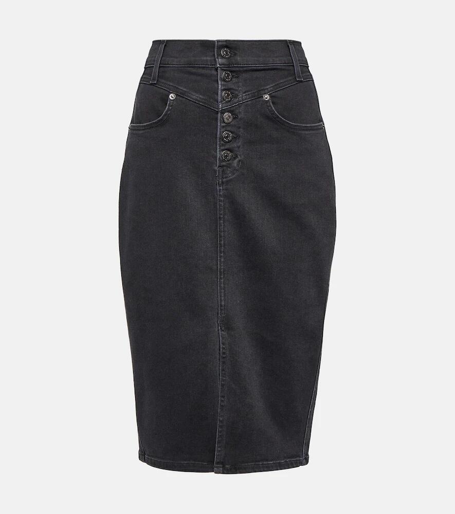 Veronica Beard Herron denim midi skirt Cover