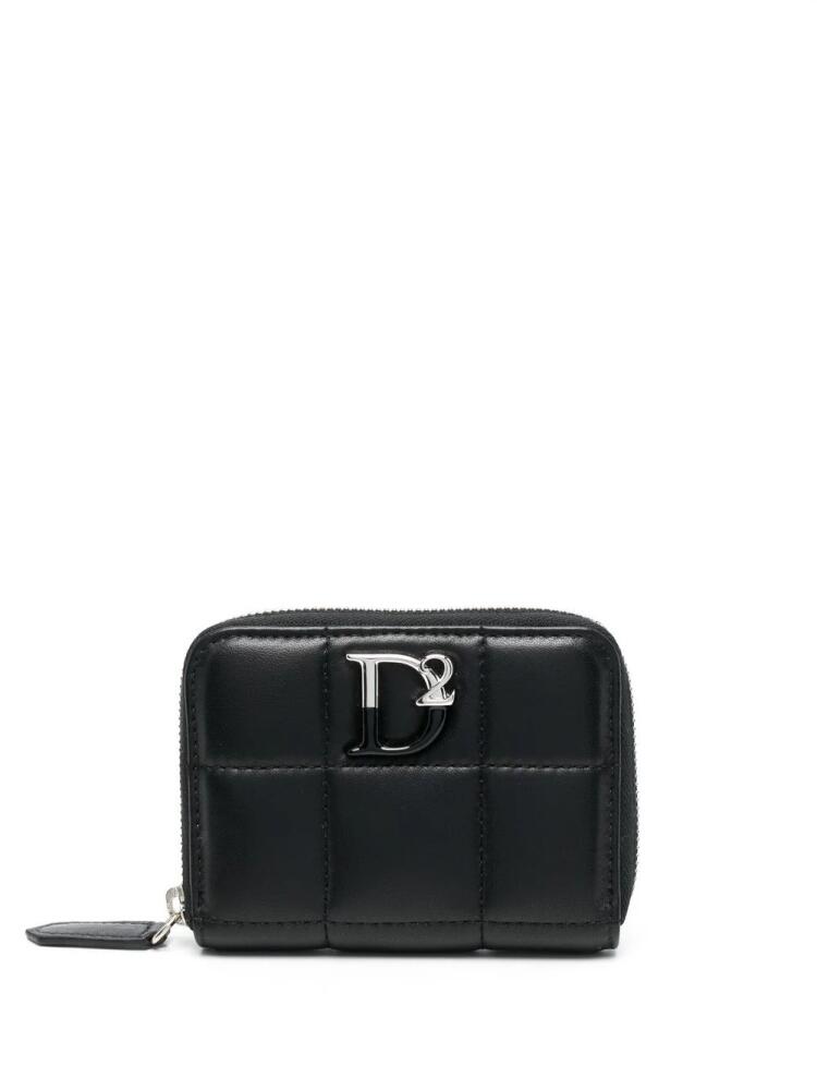 DSQUARED2 logo-plaque zip-around wallet - Black Cover