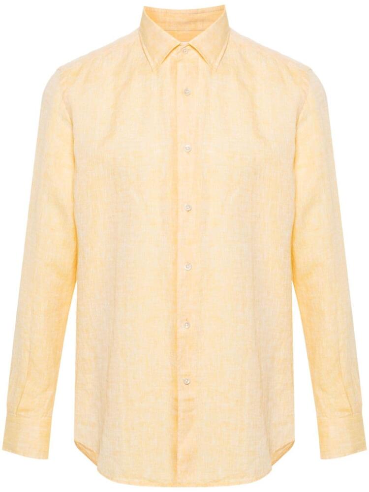 Glanshirt long-sleeve linen shirt - Yellow Cover