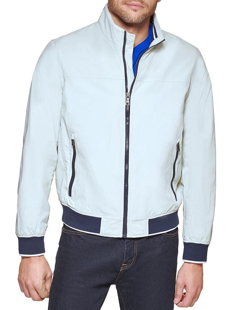 Tommy Hilfiger Men's Mockneck Bomber Jacket - Ice Cover