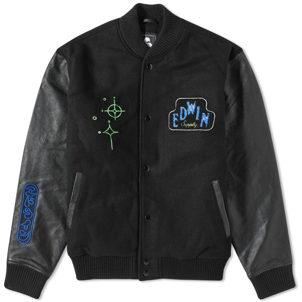 Edwin Men's Angels Varsity Jacket in Black Cover