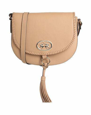 La Martina Woman Cross-body bag Beige Calfskin Cover