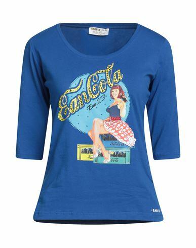 Ean 13 Woman T-shirt Blue Cotton, Elastane Cover