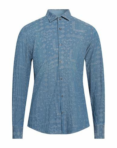 Primo Emporio Man Shirt Blue Cotton Cover