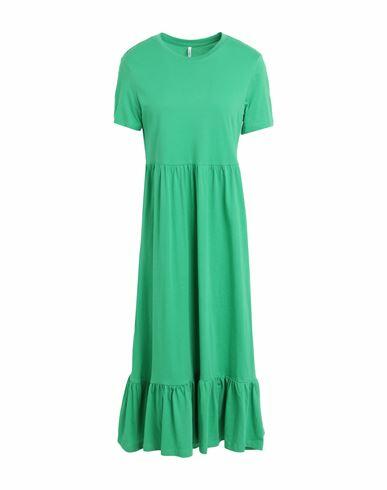 Only Woman Midi dress Green Organic cotton Cover