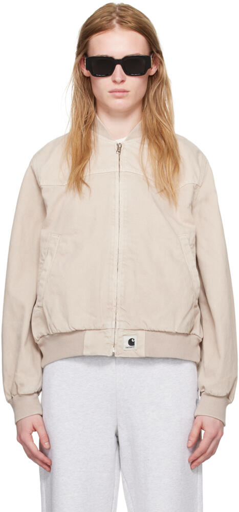 Carhartt Work In Progress Beige OG Santa Fe Bomber Jacket Cover