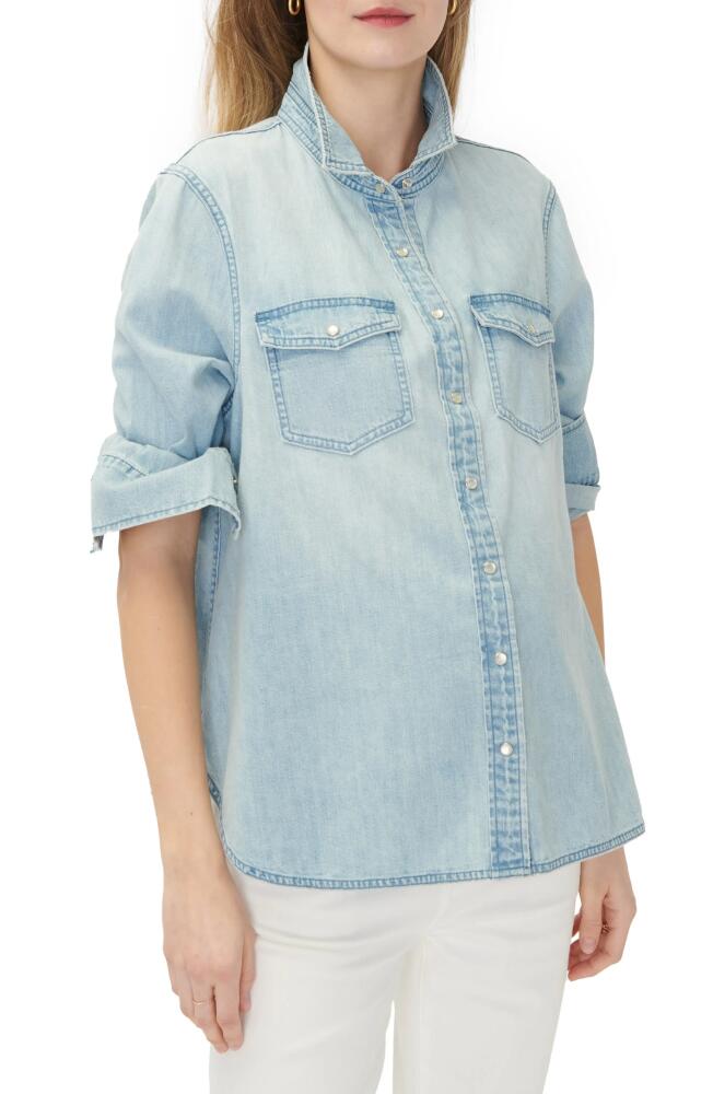 HATCH The Denim Maternity Nursing Friendly Shirt in Light Wash Cover