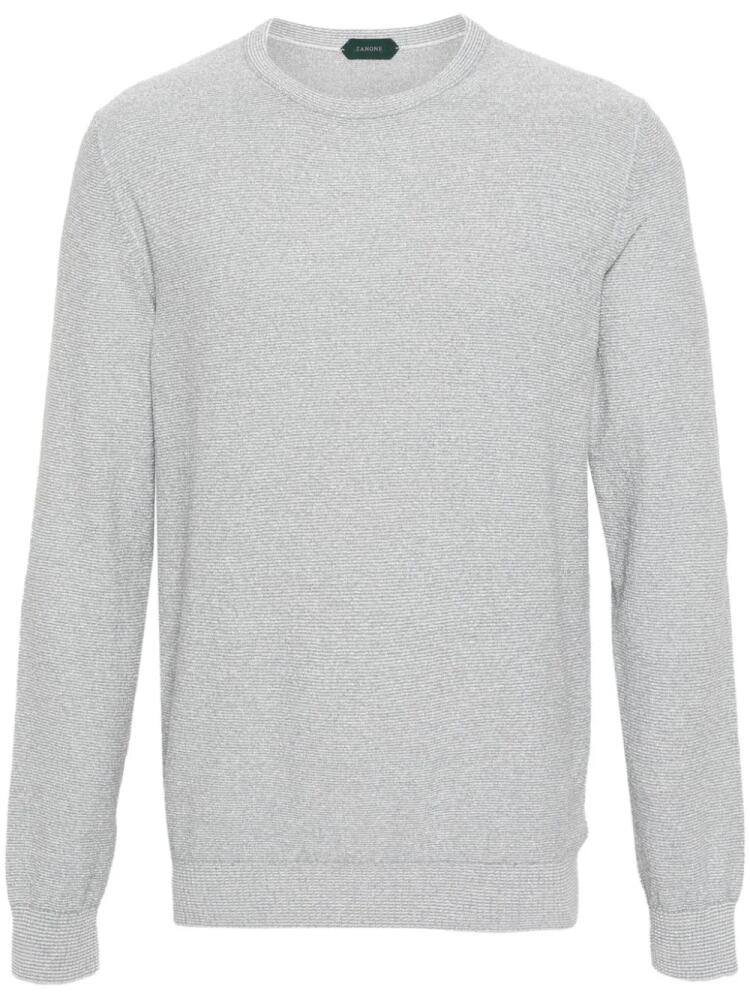 Zanone mélange-effect textured jumper - Grey Cover