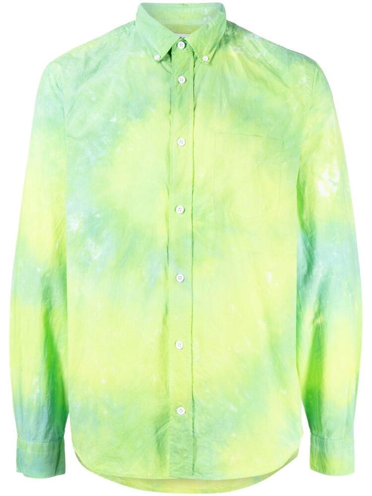 Stain Shade long-sleeve tie-dye shirt - Green Cover