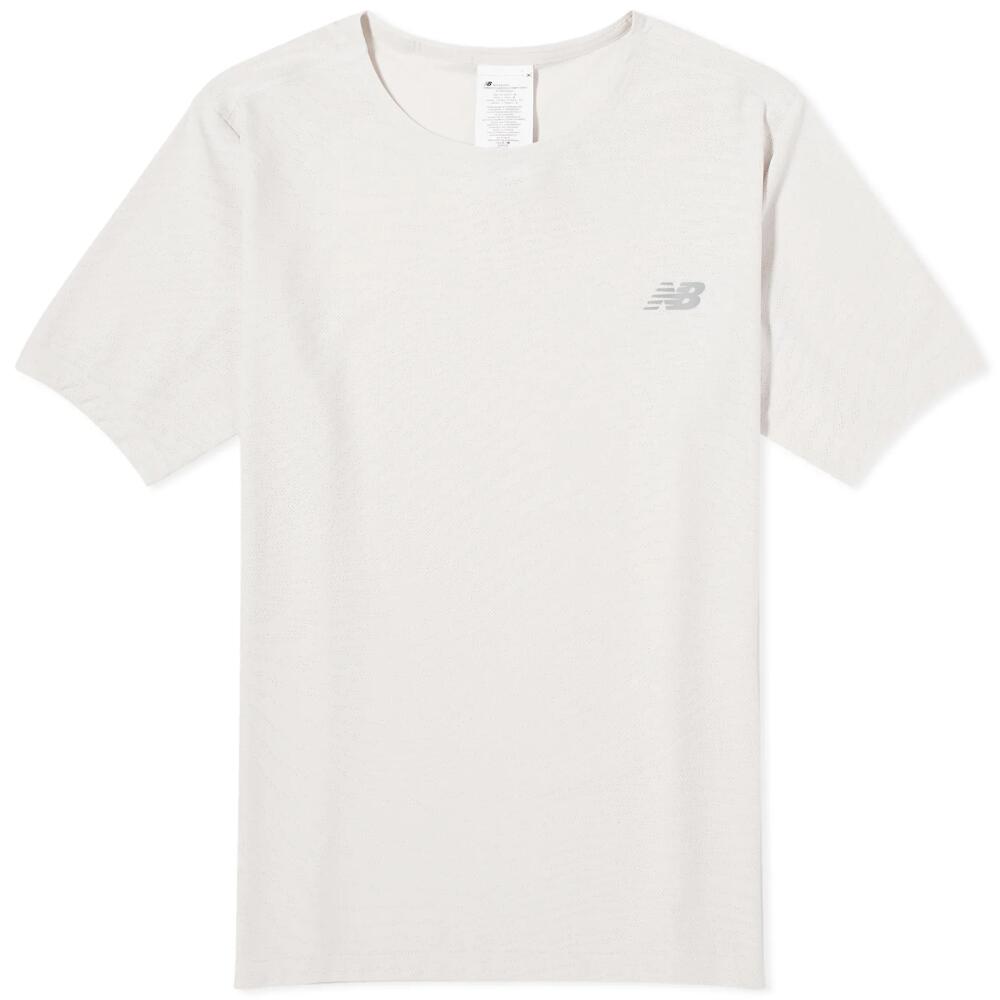 New Balance Men's NB Athletics Jacquard T-Shirt in Grey Matter Cover