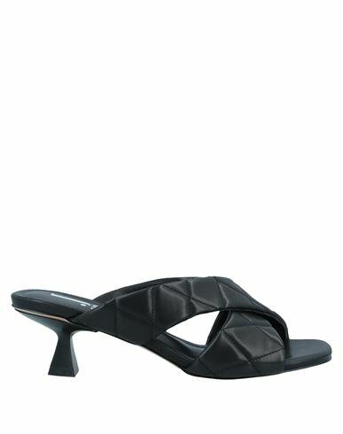 Jeannot Woman Sandals Black Soft Leather Cover