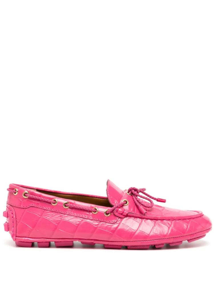 Bally Kerbs crocodile-effect loafers - Pink Cover