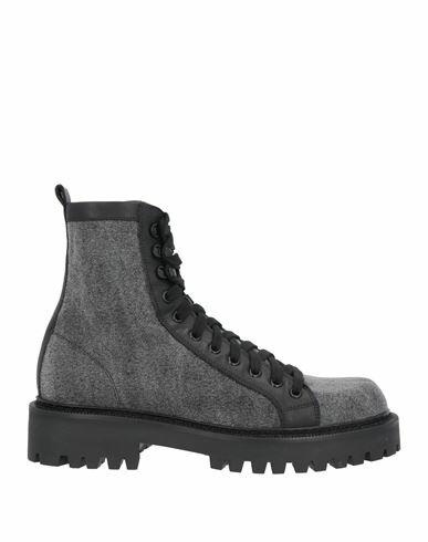 Vic Matiē Man Ankle boots Grey Textile fibers, Soft Leather Cover