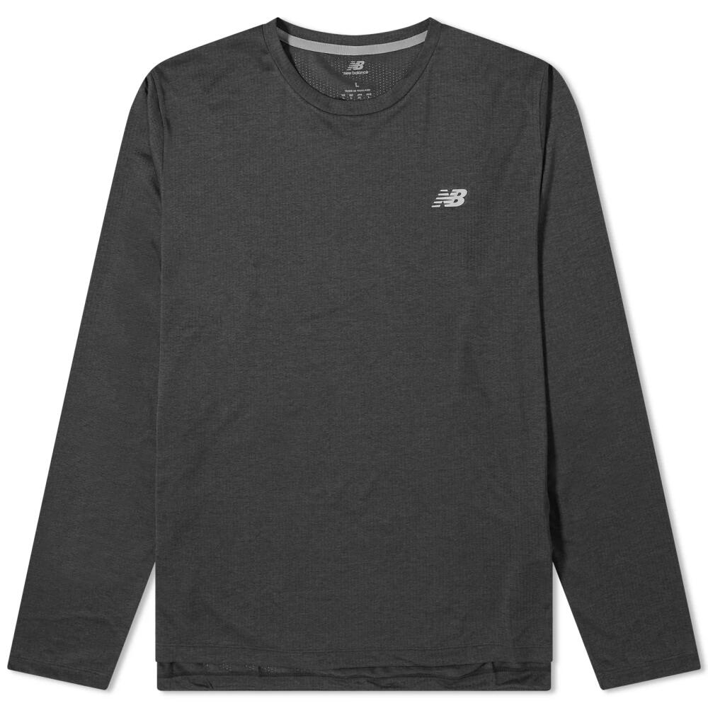 New Balance Men's NB Athletics Run Long Sleeve T-Shirt in Black Cover