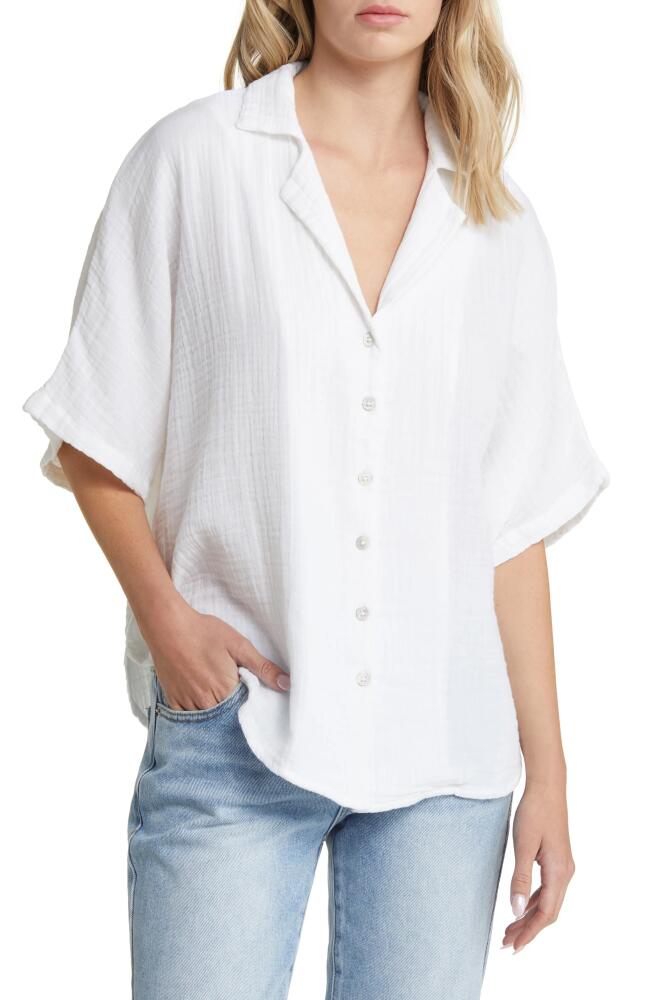 Rip Curl Premium Surf Cotton Gauze Button-Up Shirt in White Cover