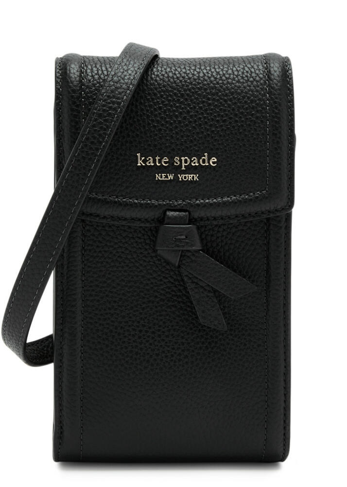 Kate Spade New York Knott Leather Cross-body Phone Case - Black Cover