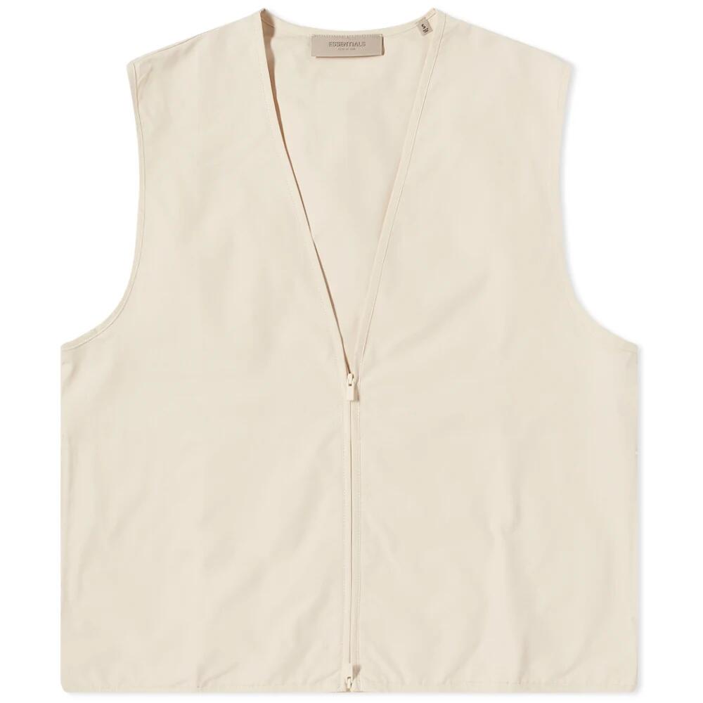 Fear of God ESSENTIALS Woven Twill Vest in Egg Shell Cover