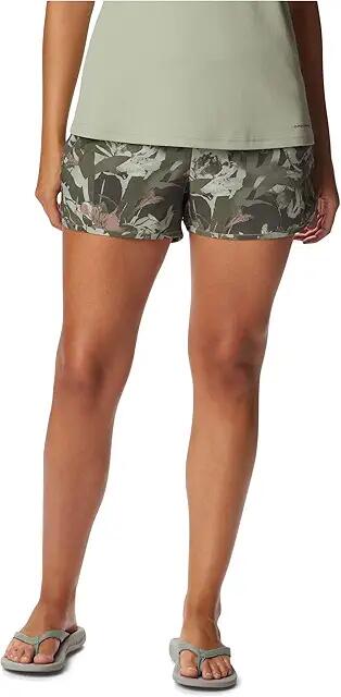 Columbia Pleasant Creek Stretch Shorts (Stone Green/Floriculture) Women's Shorts Cover