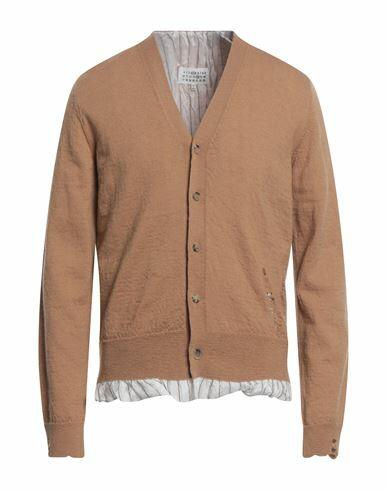 Maison Margiela Man Cardigan Camel Wool, Acetate, Viscose Cover