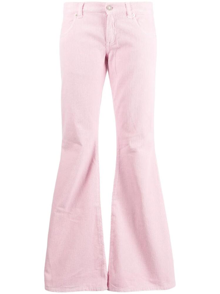 ERL corduroy flared trousers - Pink Cover