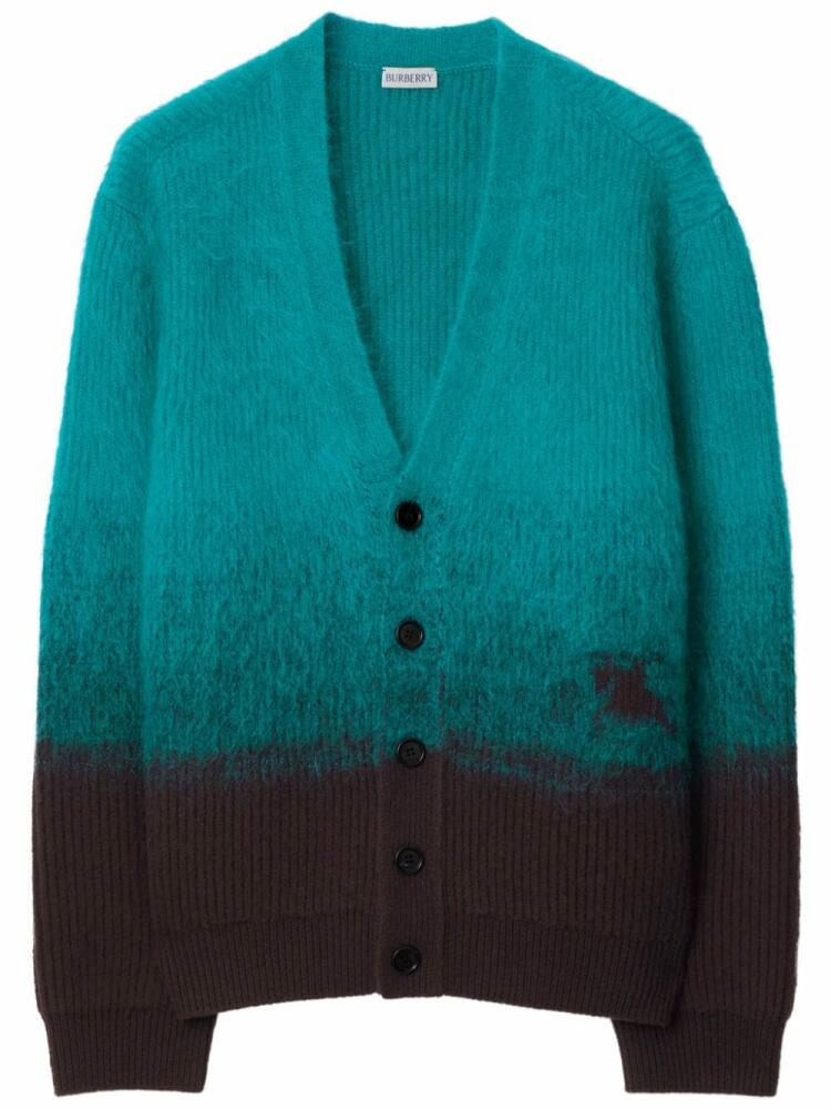 Burberry wool mohair-blend cardigan - Green Cover