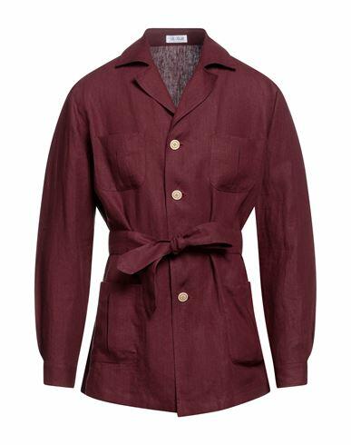 De Petrillo Man Blazer Burgundy Linen Cover