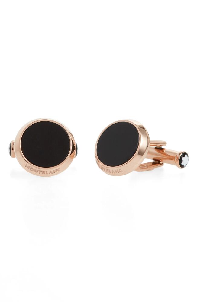 Montblanc Onyx Cuff Links in Black Cover